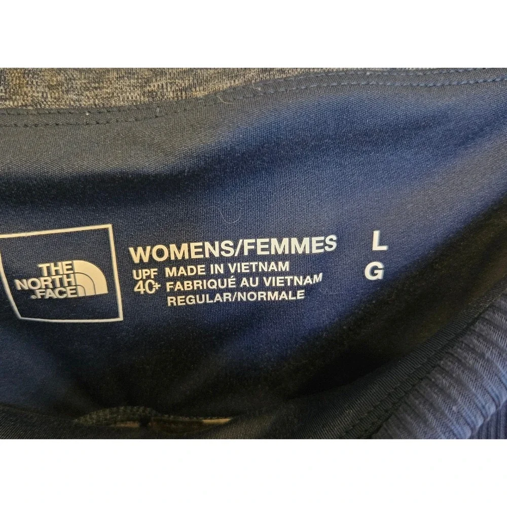 The North Face Womens Blue Heathered High Rise Athletic Leggings Size L